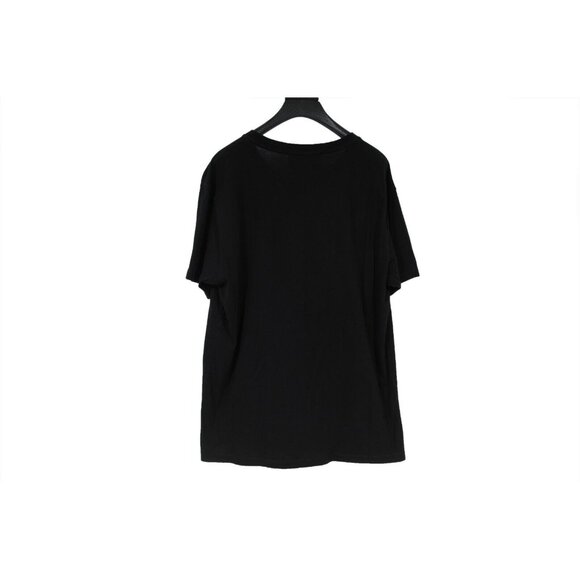 Gucci Mens Embroidered Leopard Logo T Shirt Medium Black Cotton Short Sleeve - Picture 2 of 11
